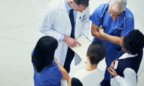 Team of hospital medics
