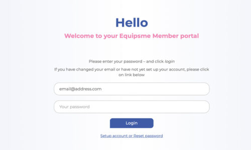 How Equipsme works: How to reset or change your password
